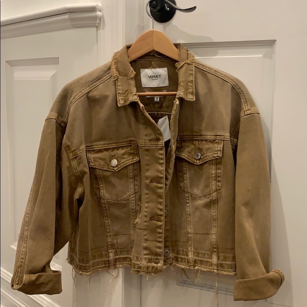 Oversized Cropped Denim Jacket